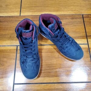 Stylish Navy High-Top Sneakers